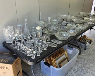Vintage crystal and vintage picture frames