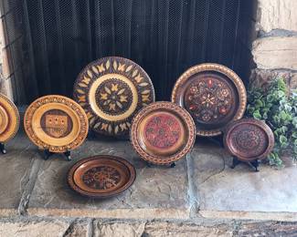 Vintage wood plates