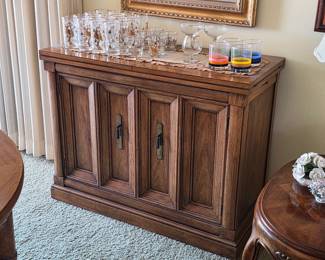 Vintage flip top bar or buffet