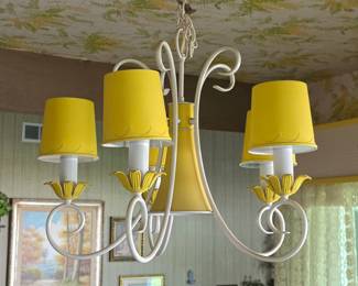 Mid century vintage chandelier dining room lamp