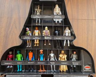 Vintage Kenner Darth Vader Star Wars figurine carrying case with figurines