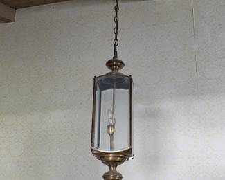 Vintage brass hanging lantern lamp