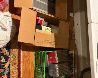 vintage electronics, DVDs, tapes