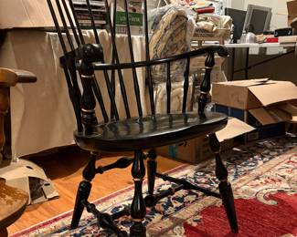 Antique spindle back Wallace nutting style arm chair