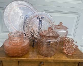 Pink depression glass!