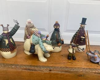 Cute snowman figurines