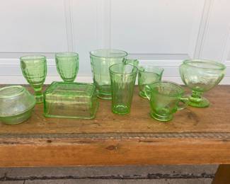 Green depression/ uranium glass! Over one hundred pieces available!!!