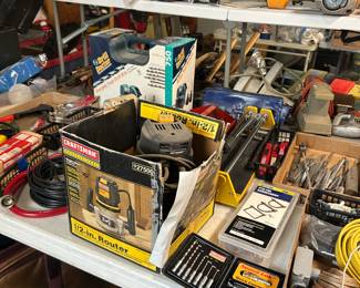 Garage packed with craftsman tools