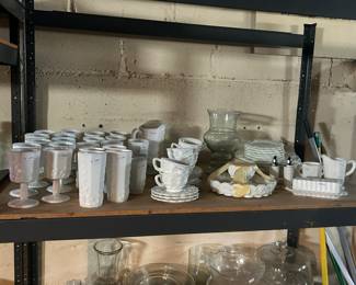 Lots of milk glass