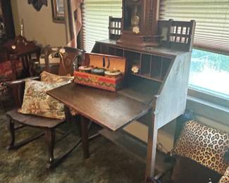Antique drop down desk