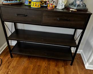 TWO DRAWER CABINET/CONSOLE WITH SHELVES