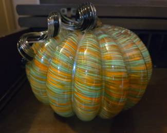 Gorgeous Handblown Glass Pumpkin