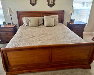 Headboard and footboard for those nights when the room is swaying.