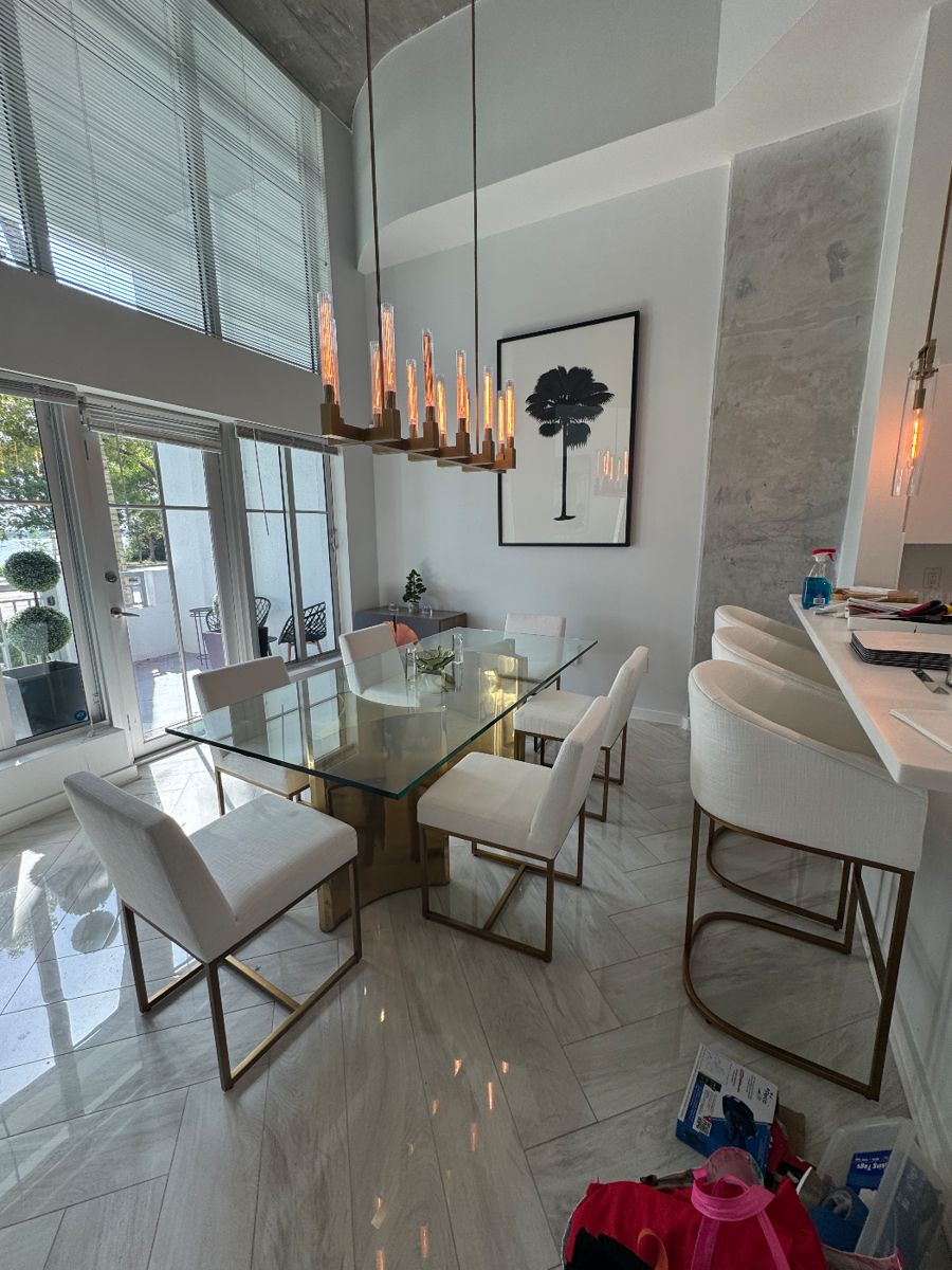 RH Dalton Dining Table & 6 Chairs