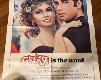 1978 GREASE original movie poster