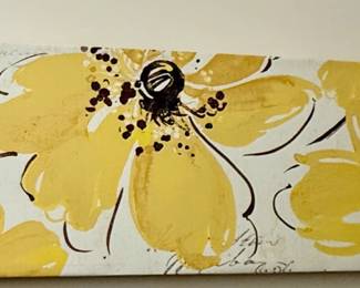 Decorative Yellow FLower Wall Art $20