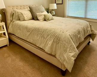 Macy Queen Rolled Tufted Bed $450