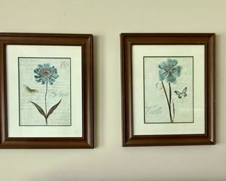 Botanical Prints $30 lot - Frames are slightly damaged