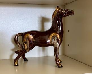 Vintage Glass Horse Statue $150
