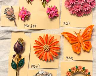 Vintage Enamel Brooches