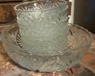 Crystal Cut Glass Bowl Set
