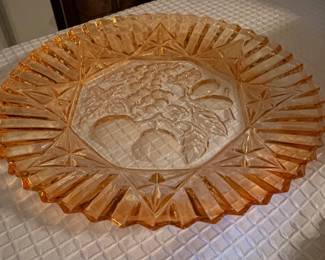 vintage Federal Carnival Pioneer pattern serving plate.