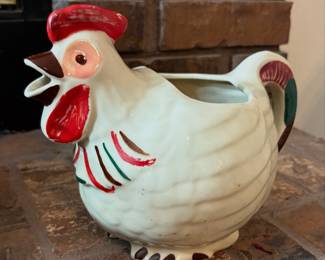 Vintage Shawnee Pottery Chanticleer Rooster Pitcher