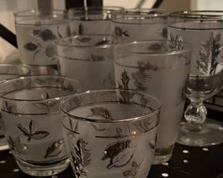 Libbey Frosted Silver Wheat Glasses