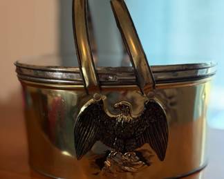 Vintage Tri Chem Handled Oval
Sewing Eagle Tin Caddy