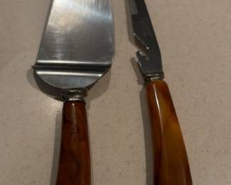 vintage Bakelite-handled serving utensils