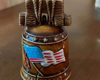 Vintage Liberty Souvenir Bell Ceramic -Japan