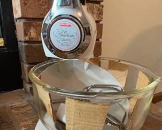 vintage Sunbeam Mixmaster stand mixer.