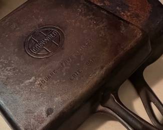 Griswold cast iron "Square-Fry and round Skillets
