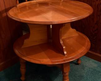MCM Bassett Furniture Solid Maple Side Table