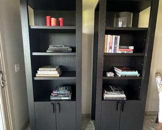 two storage towers - located in lower level