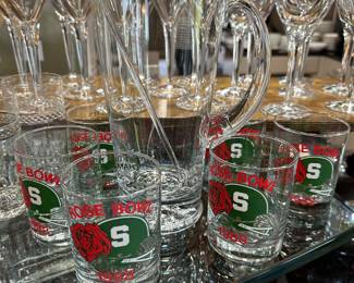 1988 MICH STATE Rose Bowl glasses