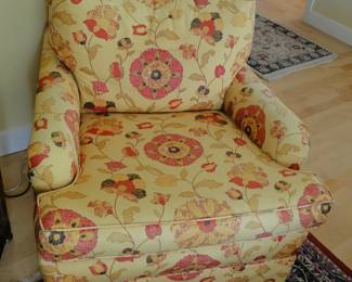 Yellow Floral Chair two of these 38x32x18