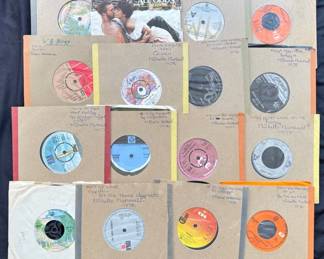 Twelve 45 Vinyl Records