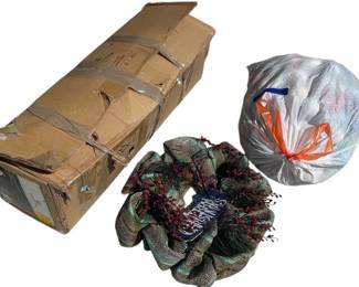 Christmas Tree, Merry Wreath, 120 Assorted Ornaments