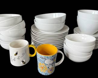Twelve Person White Mainstays Dish Set More