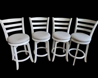 Four White Bar Chairs