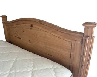 Pine Queen Bed Header, Footer, Rails