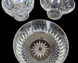 3 Glass Decorative Bowls