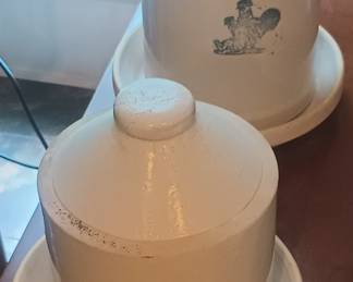 Chicken watering set , pottery