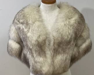 Blue Fox Fur Stole Wolverine Fur Co