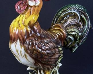 Vintage Ceramic Rooster Statue