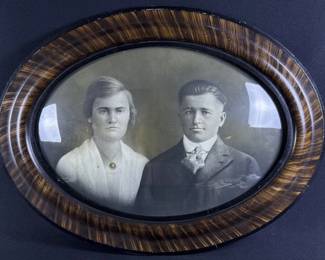 Vintage Oval Framed Photograph