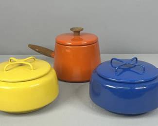 Vintage Dansk Capco Enamelware Pots 3pc