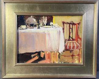 Jody dePew Mcleane Interior Oil Painting Signed