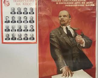 Vintage 80s Soviet Propaganda Posters Set of 2